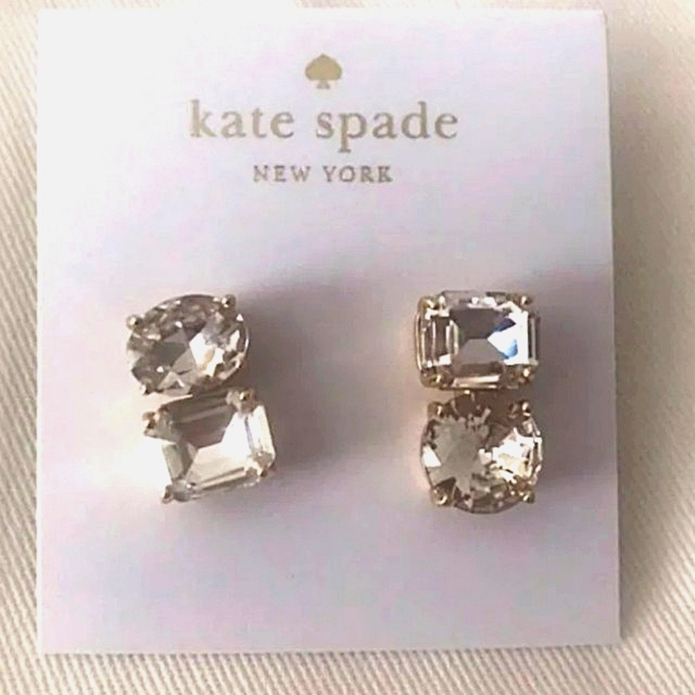 Kate Spade New York Bright Ideas Double Drop Asymmetrical Studs NEW!!